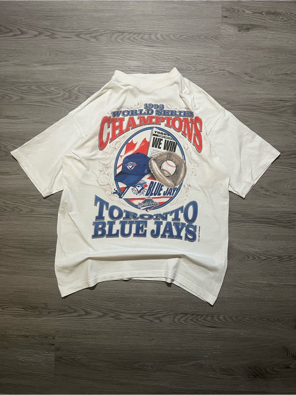 Vintage 1993 Toronto Blue Jays STARTER MLB World Series champions T-shirt large
